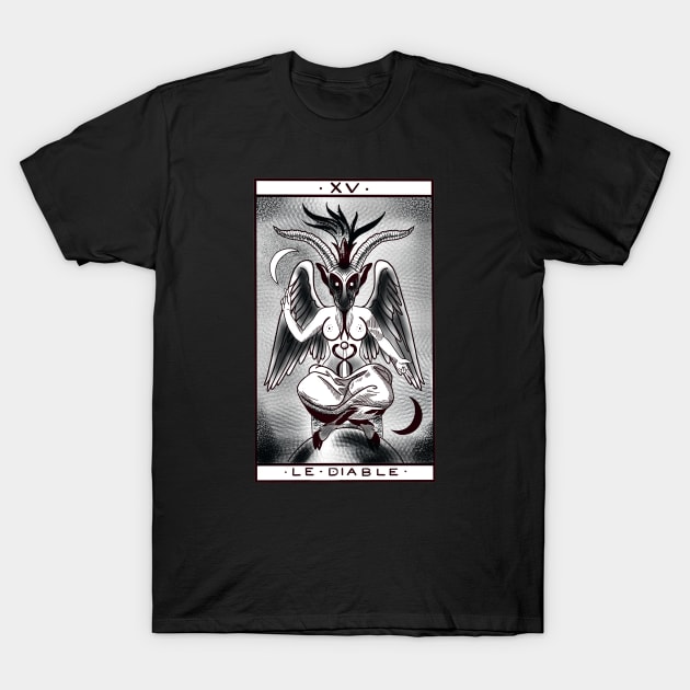 Tarot card: the devil T-Shirt by Blacklinesw9